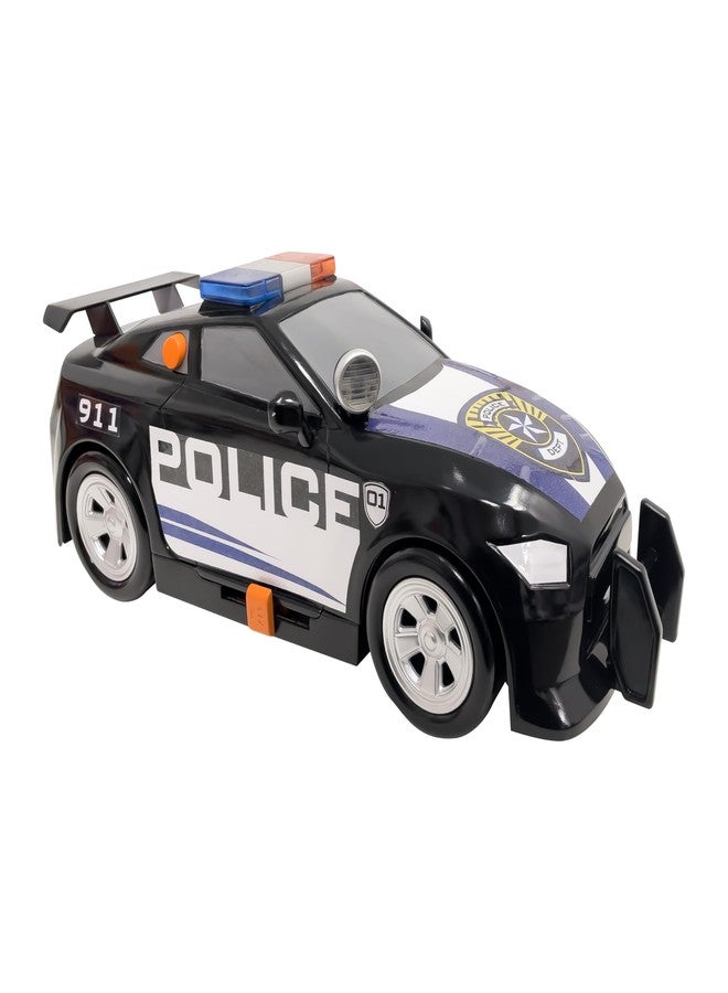 Mighty Fleet Power Movers 15” Interactive Police Car Toy - Motion Drive Motorized Action, Flashing Lights & Siren, Working Spotlight, Batteries Included, Kids Ages 3 + - Image 2